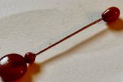 Genuine  Natural Amber Hat Pin  Baltic Amber Stick pin  End Millinery Accessory