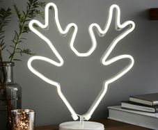 Neon Light Up Christmas Reindeer/Stag