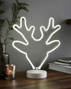 Neon Light Up Christmas Reindeer/Stag