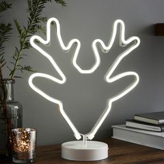 Neon Light Up Christmas Reindeer/Stag