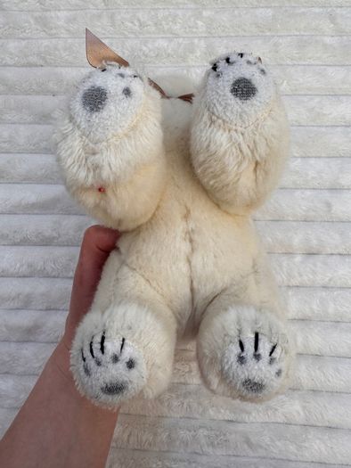 Pia Pia Club by Heinrich Bauer Germany white Bear Plush approx. 19 cm. Used Please see photos