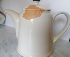 Vintage stoneware Denby Cinnamon teapot