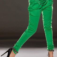 chain green trousers size m,l-xl size 10  12-14
