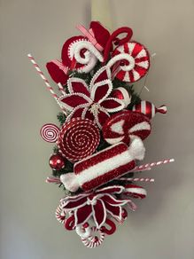 Candy cane swag