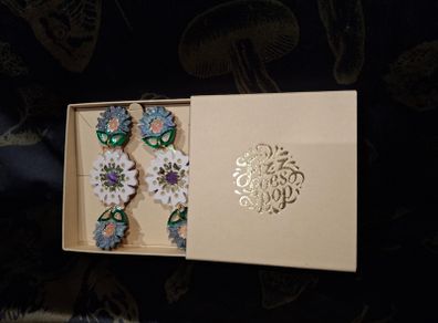 Fizz goes Pop Large Statement Earrings, brand new and unworn