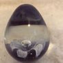 New Purple Oval Handcrafted Glass Paperweight Image 2