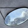 Art Deco oval copper distressed mirror c1930 Image 3
