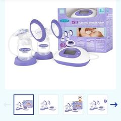 Closed system breast pump