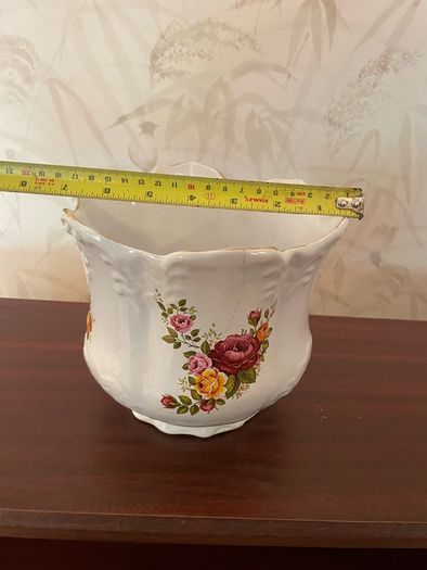 Vintage Old Windsor Pottery Floral Jardiniere Ceramic Planter