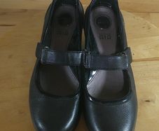 Clarks Active Air Women's Black Leather Mary Jane Wedge Shoes Size Ire 5.5 Euro 38.5