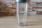 NEW 0.7L Blender Cup Bottle Clear w Gray Drinkable Lid