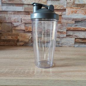NEW 0.7L Blender Cup Bottle Clear w Gray Drinkable Lid
