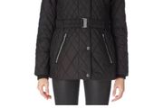 Karen Millen Black Quilted Belted Jacket