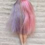 Barbie Extra #2 Curvy Asian Articulated doll Pink Purple Long Hair Used Please see photos Image 7