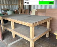 Heavy Duty Work Bench 244cm Workshop Table Storage Shelf
