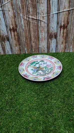 Qianlong Chinese Antique Plate 10 Inch 26cm Paradise Birds Flowers