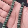 Vintage Tire Shape Jade & Bone Beads Necklace 24 inches Image 6