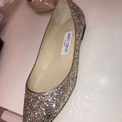 Jimmy Choo gold glitter shoes BNIB