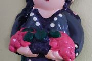 Vintage MARION ARISTEDOU MGA Cyprus Ceramic Clay Figurine or Doll or Wallhanging