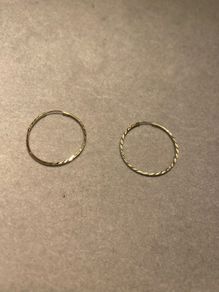 9k gold hoop earrings