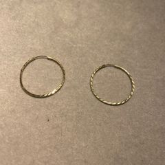 9k gold hoop earrings