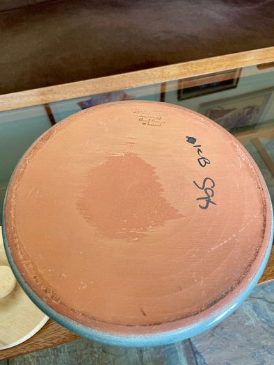 Handcrafted Kiltrea Bridge Pottery Stoneware Onion Crock Smooth Sage Green Glaze Embossed Onion Crock