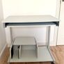 Computer Desk with Keyboard Tray & PC Tower Shelf Grey Image 10