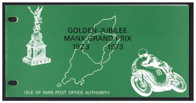 1973 Isle of Man Golden Jubilee Manx Grand Prix 1923-1973 Commemorative Stamp Presentation Pack