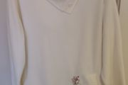 Atlas for Women white embroidered fleece size UK 18/20 EU46/48 Postage included
