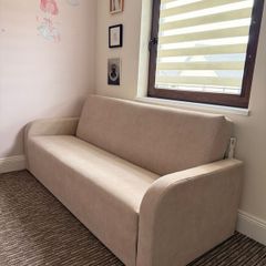 Beige sofa bed