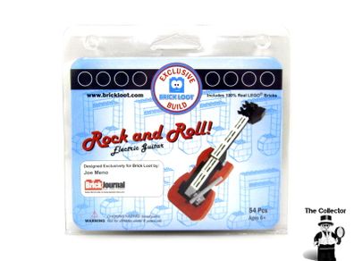 Lego Brick Loot Exclusive Custom Printed Electric Guitar 54 pcs Exclusive RARE AND HARD TO FIND