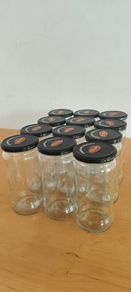 Set of 12 Big Glass Jars With Lids