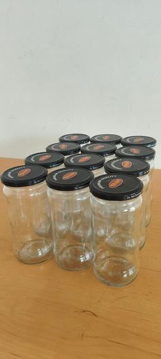 Set of 12 Big Glass Jars With Lids