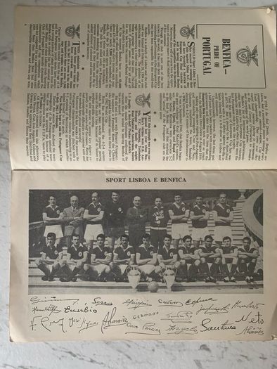 1963 European Cup Final Benfica v AC Milan Official Programme