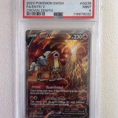 Entei V PSA 9 Mint Graded Pokemon Card GG36