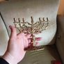 VTG Silver Metal Menorah, Tamar 450 STYLE Menorah, Tree of Life Menorah, Pewter Menorah Image 2
