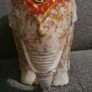 Vintage Glazed Ceramic Elephant Heavy Image 3