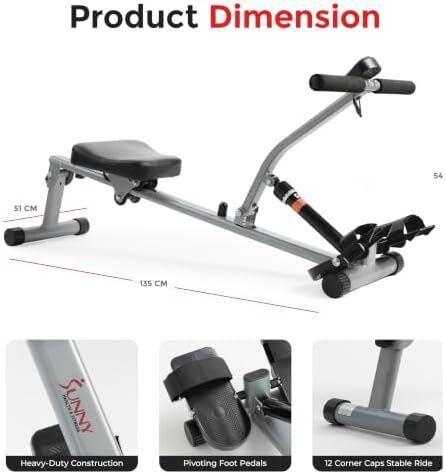 Hydraulic Rower with 12-Level Resistance