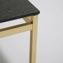 Vintage Square Brass and Black Granite Top Coffee Table, 1970s Image 6