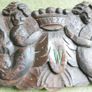 Antique Wood Carved Putti Cherub Figural Wall Plaque Panel Image 5
