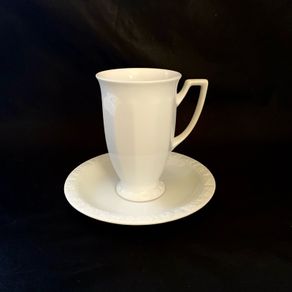 A classic mocha/coffee mug and saucer by Rosentha