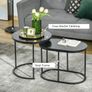 Marble-Effect Nest of Tables - Black/White Image 5