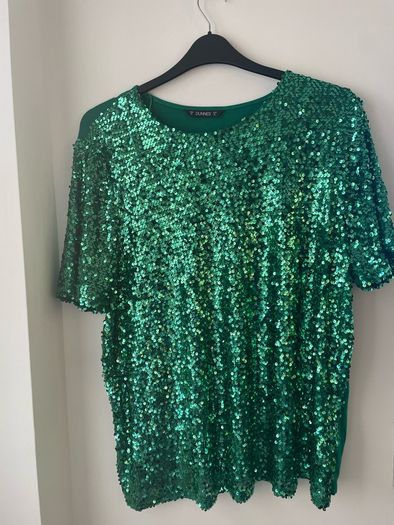 Ladies green sequins top - New
