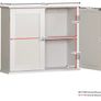 Double Door Mirrored Bathroom Cabinet Storage Cupboard Wall Mounted, White (FREE POSTAGE) Image 5