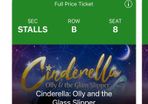 Cinderella Olympia Panto - 3 x Row B Centre Tickets