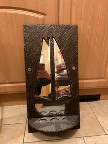 Slate sailing themed mirror postage available