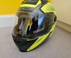 Ducchini Motorcycle Helmet Size L flouro yellow
