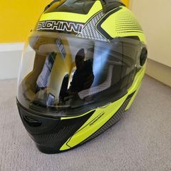 Ducchini Motorcycle Helmet Size L flouro yellow