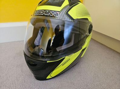 Ducchini Motorcycle Helmet Size L flouro yellow