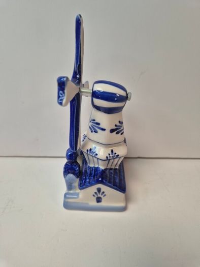 Vintage Delft Blue Windmill Figurine (TS Holland)  Pristine Condition